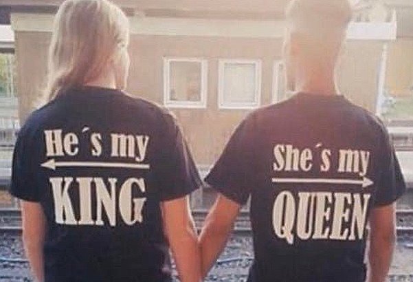 t shirt - He's my She's my King Queen