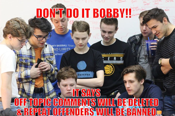 Caption Contest 161 : Bobby's first taste of rebellion