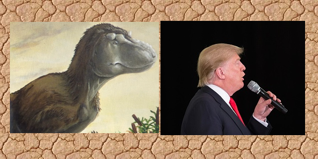 Donald is a prehistoric reptilian