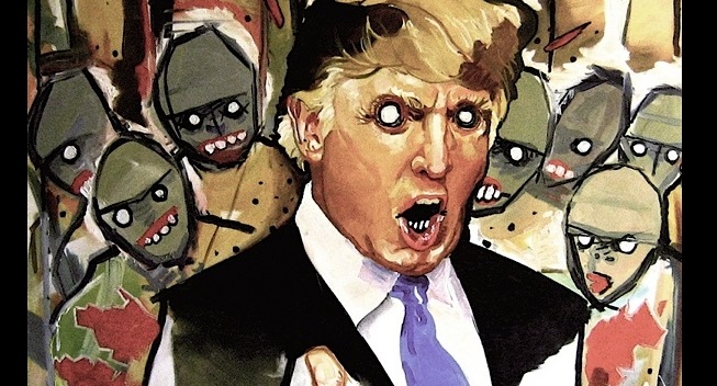 Reptilian demon trump