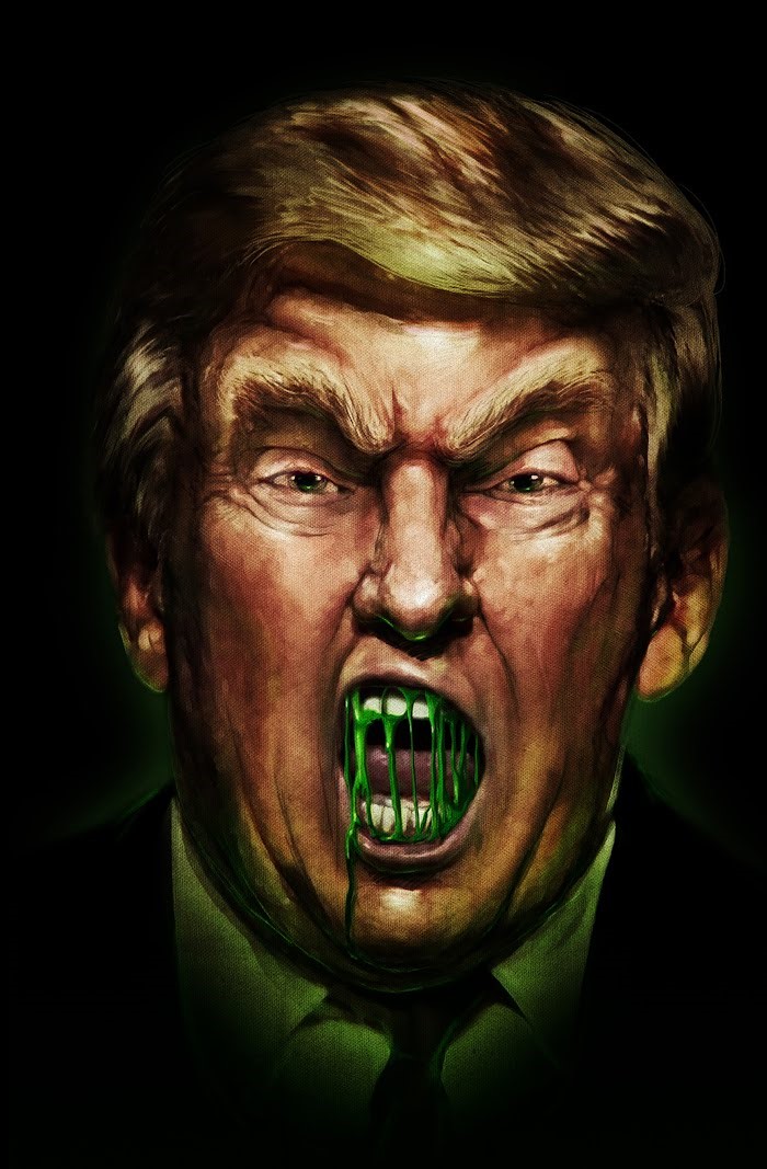 Reptilian demon trump