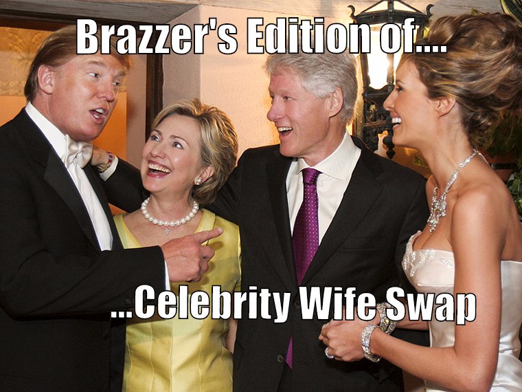 Brazzer's Celeb Wife Swap...put a dick in your mouth
