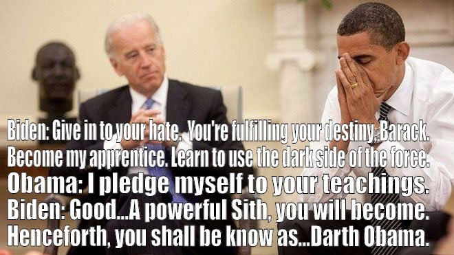 It turns out Joe Biden is actually Darth Sidious