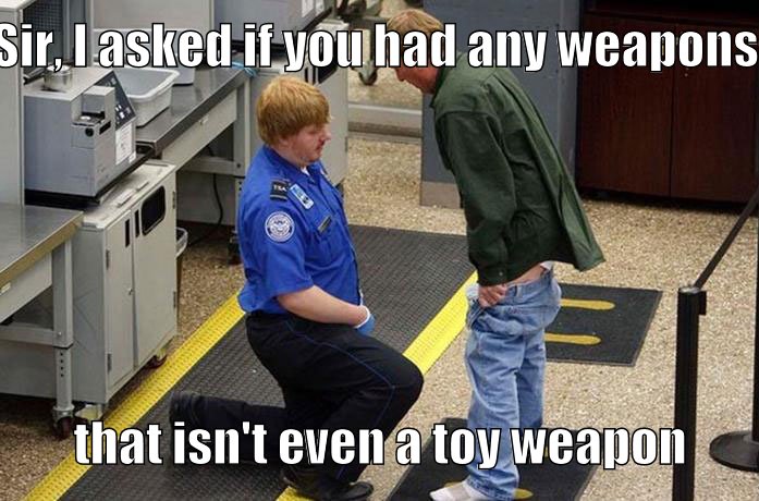 TSA weapon check