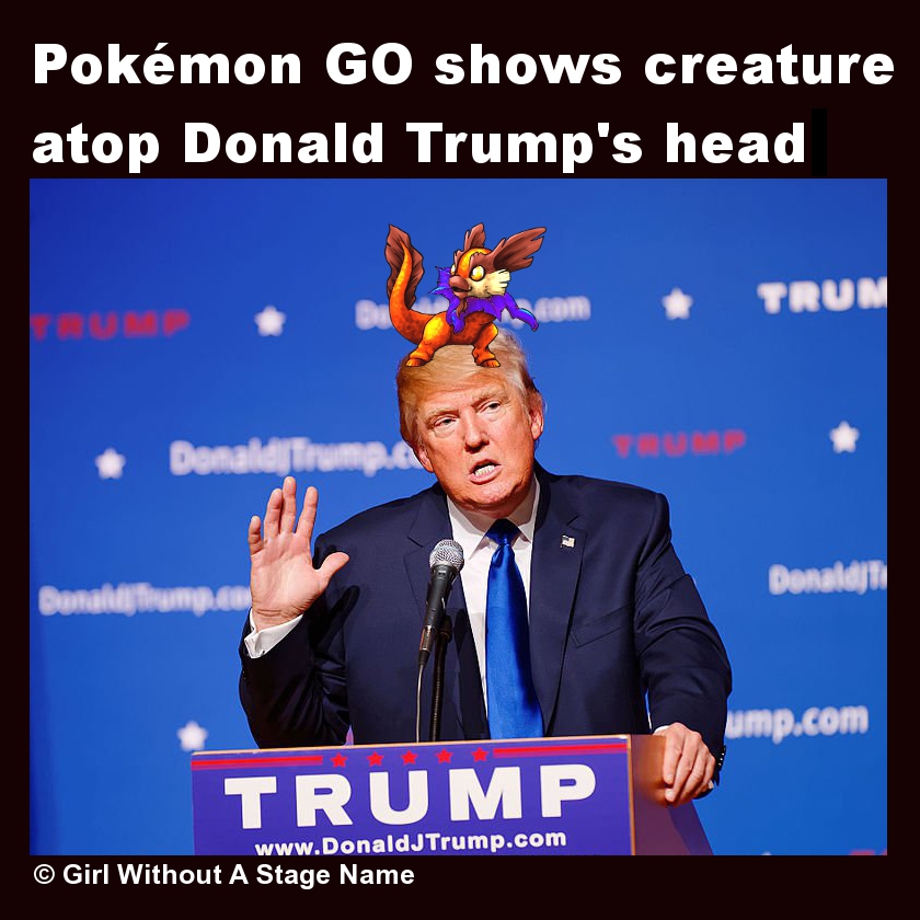 Oh no look what we found on Trump's head.