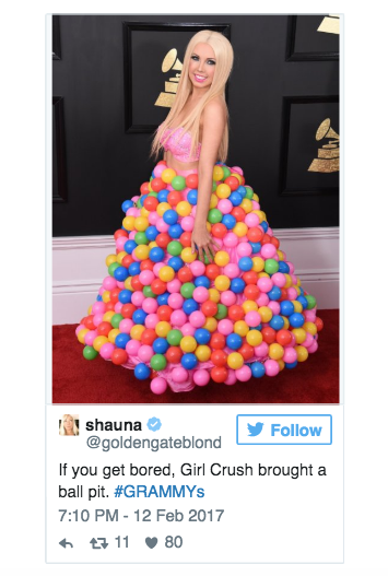 59th Annual Grammy Awards - shauna If you get bored, Girl Crush brought a ball pit. tz 1180