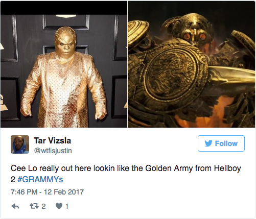 ceelo green gold meme - Tar Vizsla y Cee Lo really out here lookin the Golden Army from Hellboy 2 72 1