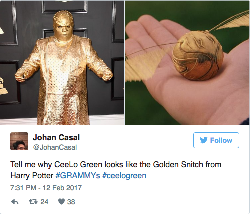 cee lo green red carpet - Johan Casal Tell me why CeeLo Green looks the Golden Snitch from Harry Potter 7 24 38