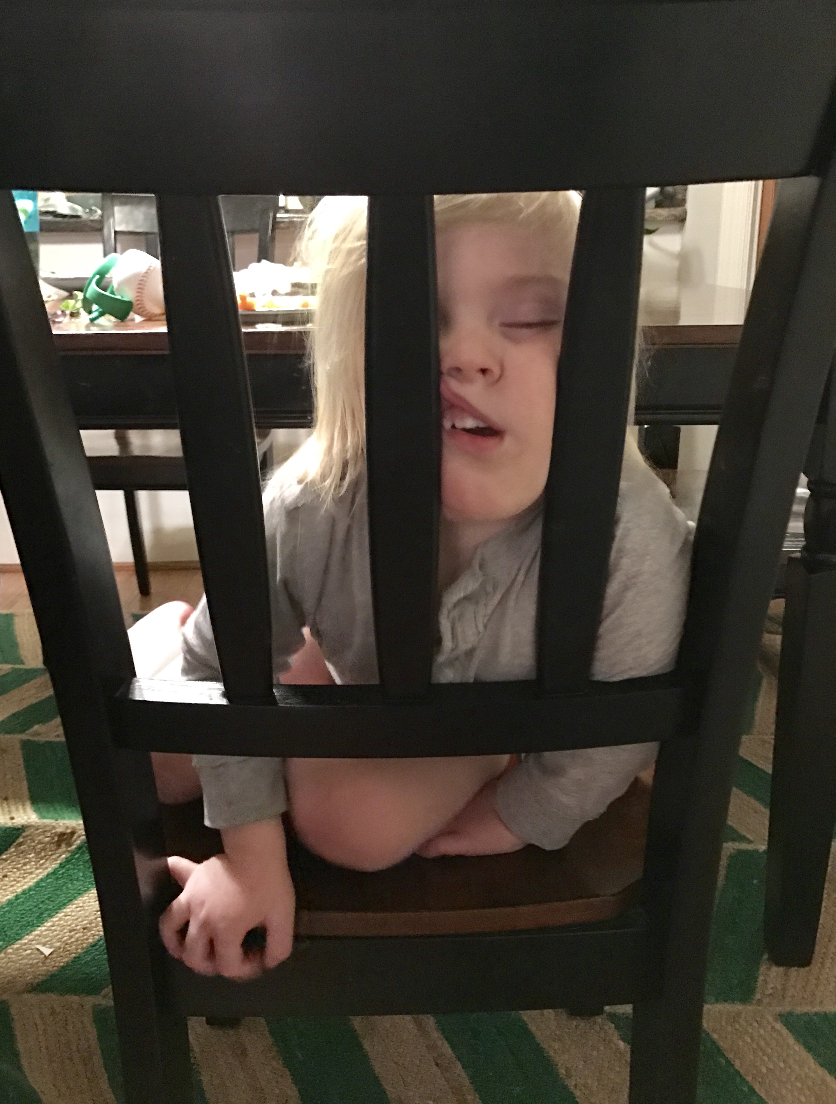 My kid fell asleep at dinner