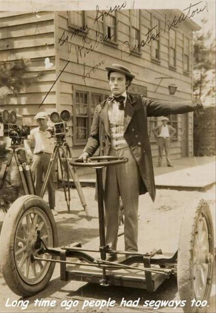 random old black and white photo of what looks like an old time segway type device