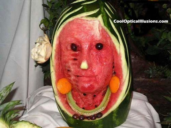 watermelon face - CoolOpticallllusions.com