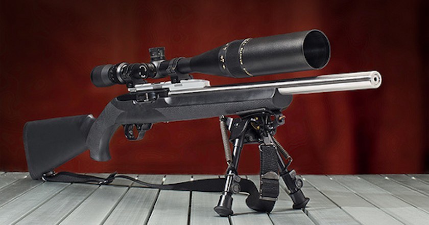 Ruger 10/22
first introduced in 1964, the Ruger 10/22 is chambered for the .22 Long Rifle rimfire cartridge and is the standard by which all other .22 rifles are judged.