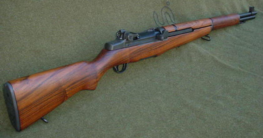 M1 Garand
The first standard issue semi-automatic service rifle in the world, General George S. Patton called the M1 “The greatest battle implement ever devised.” What else is there to say?