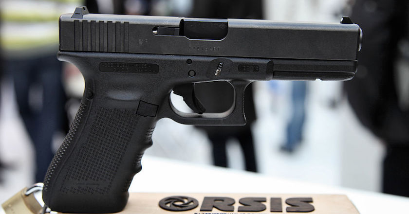 Glock 17
First introduced in 1982, the Glock 17 was the first commercially successful polymer framed pistol. Chambered in 9mm, it quickly captured over two thirds of the American law enforcement market.