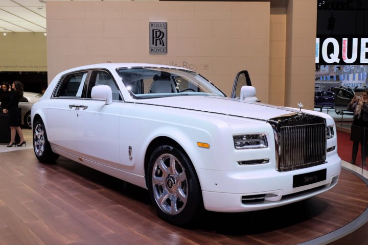Rolls Royce Phantom Serenity

The exterior features a Mother of Pearl three stage pearl effect paint job, while the cabin is inspired by Japanese design crafted from hand woven silk fabric. It costs around £1 million.