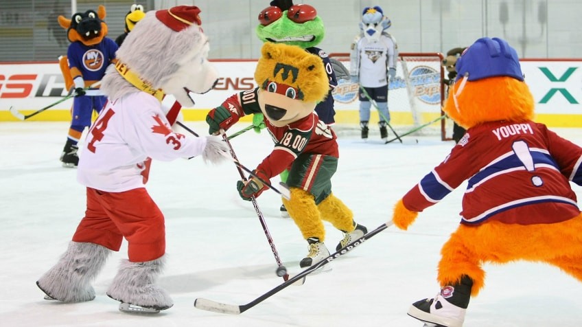 Mascot hockey games for a laugh.