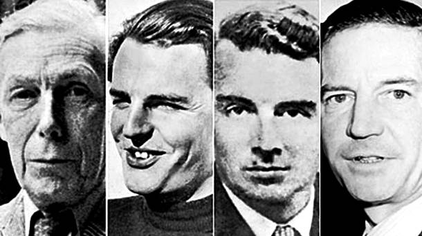 The Cambridge Five was a ring of spies, recruited in part by Russian scout Arnold Deutsch in the United Kingdom, who passed information to the Soviet Union during World War II and at least into the early 1950s. Four members of the ring were identified but the fifth was never found. Their name was derived from the fact that they had all taken to communism while studying at Cambridge University.