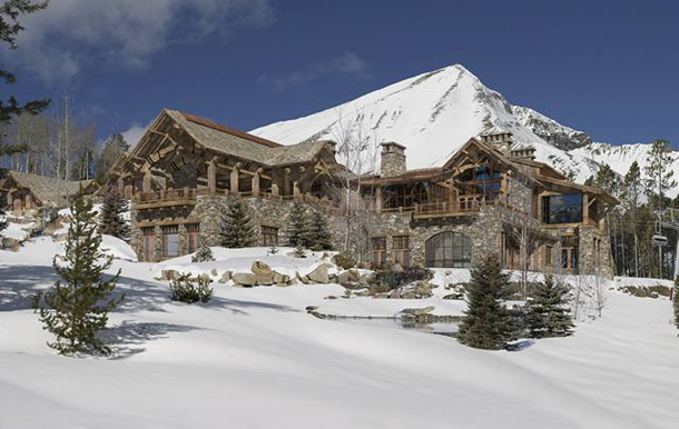 This high tech ski lodge/house is located in an exclusive billionaires-only community known as the “Yellowstone Club” in Montana. It has heated floors, driveways, and a fireplace in every room.

Pricetag: $155 million