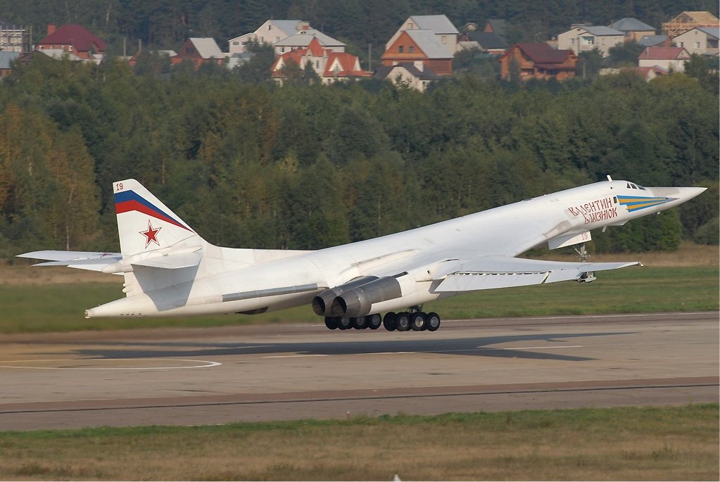 The Tupolev Tu-160 is Russia's version of an advanced long-range bomber jet.