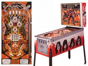 KISS (1979)
kissThe KISS pinball machine was manufactured by one of the biggest and oldest names in the pinball industry, Bally. The game was released during the early days of solid state electronic machines, allowing the KISS logo on the back glass to light up and flash. Flashing lights and cool artwork on the playfield make this game memorable and fun.