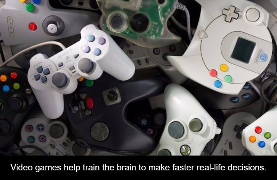wireless controllers - 01 Video games help train the brain to make faster reallife decisions.