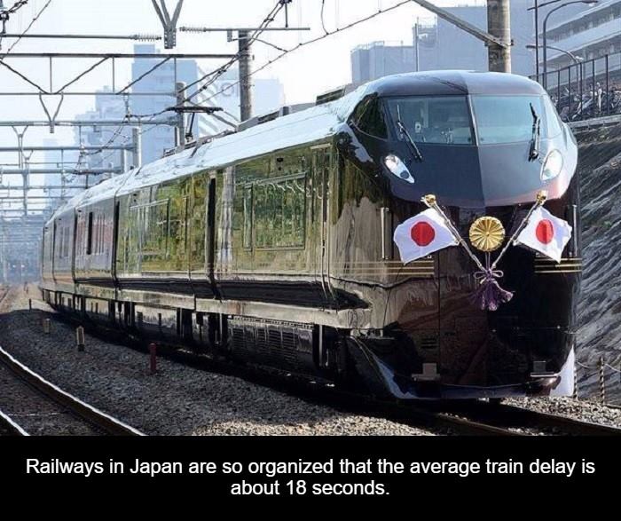 japan train - Railways in Japan are so organized that the average train delay is about 18 seconds.