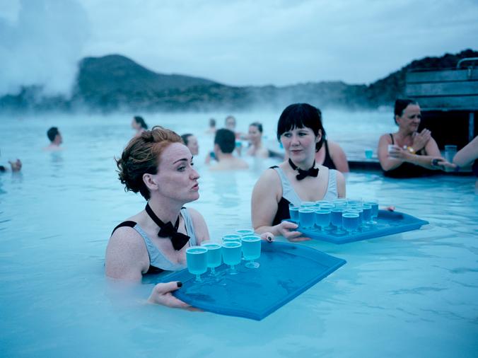 BLUE LAGOON, ICELAND
Drinks blend with the landscape during a summer solstice midnight party in Iceland's Blue Lagoon. Marking the beginning of the season, the summer solstice is the longest day of the year, falling on June 20 or 21.
PHOTOGRAPH BY AGNIESZKA RAYSS, ANZENBERGER/REDUX