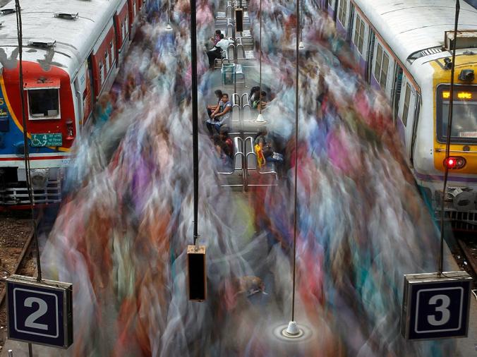 MUMBAI TRAIN STATION
A colorful sea of commuters flows through the Churchgate railway station in Mumbai, India. A melting pot of religions and cultures, Mumbai is India's economic powerhouse and its most cosmopolitan metropolis.
PHOTOGRAPH BY VIVEK PRAKASH, REUTERS