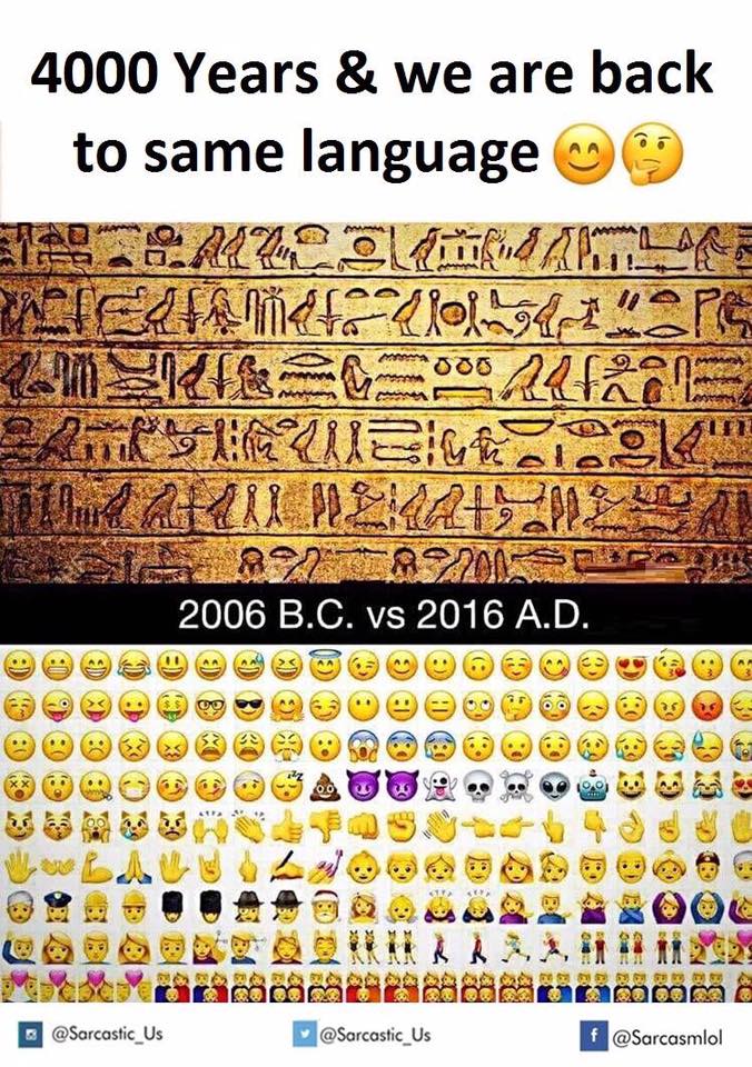 4000 years later and we are back - 4000 Years & we are back to same language letalice lol s hops Simub Jelen le tull Nadat ze I ANIR100Sepah 2006 B.C. vs 2016 A.D. Ooo .. O f