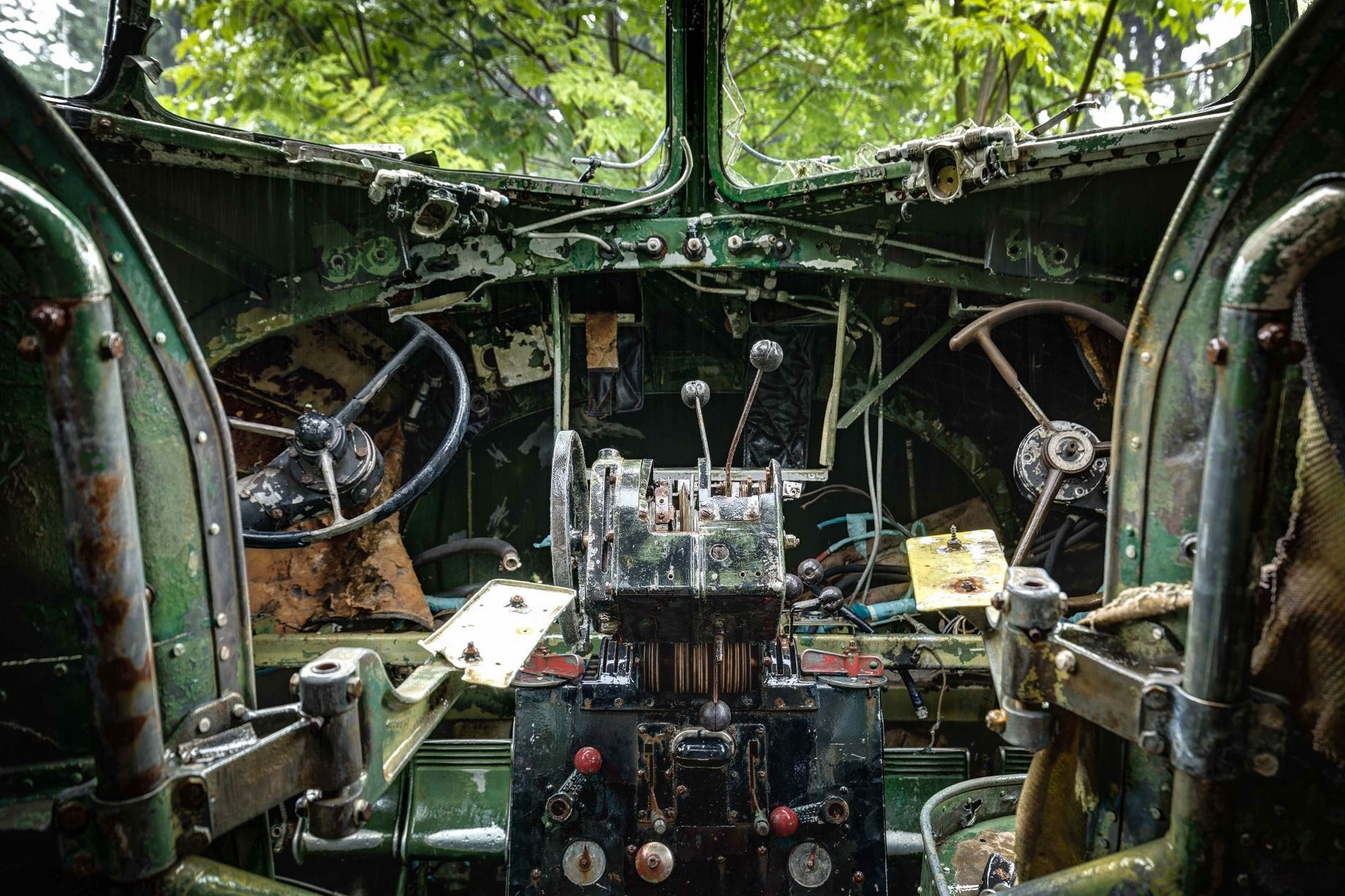 Photographer Thomas Windisch, who travelled to the site, snapped photos inside old planes