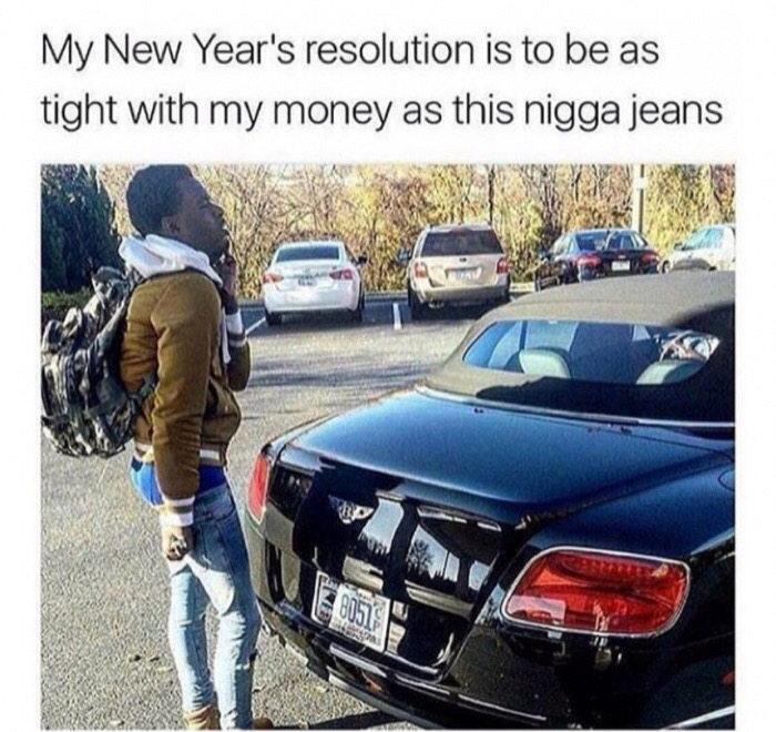 Funny meme about a guy wearing jeans that are too tight, WAY too tight.