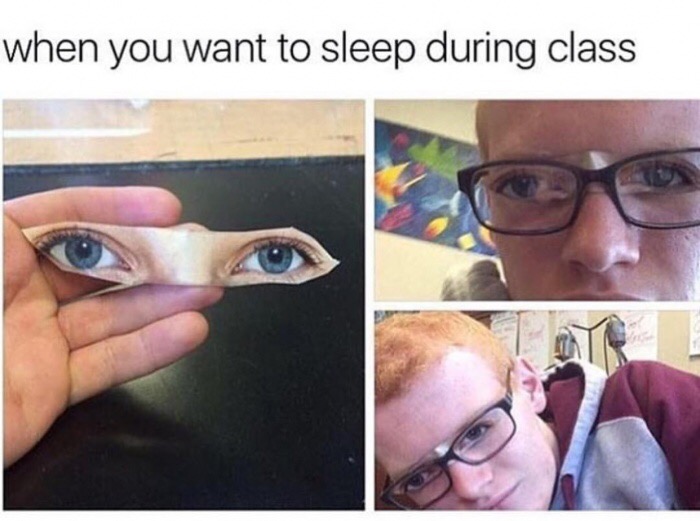 memes - you sleep in class - when you want to sleep during class