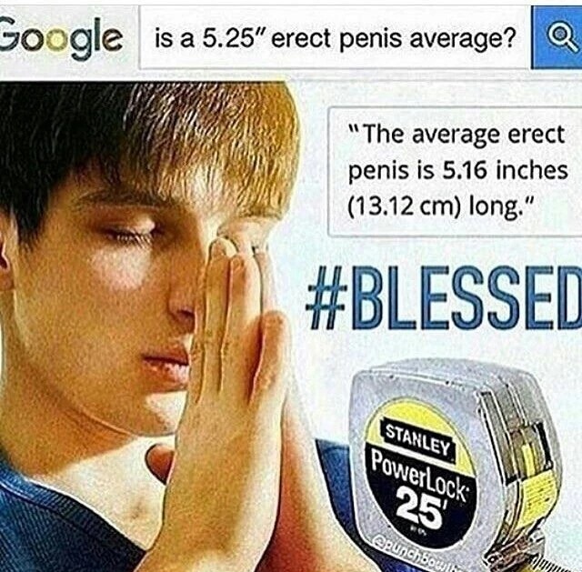 average erect penis - Google is a 5.25" erect penis average? Q "The average erect penis is 5.16 inches 13.12 cm long." Stanley PowerLock