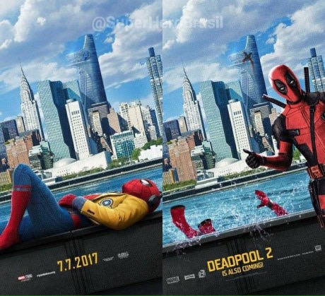 deadpool 2 spiderman homecoming poster
