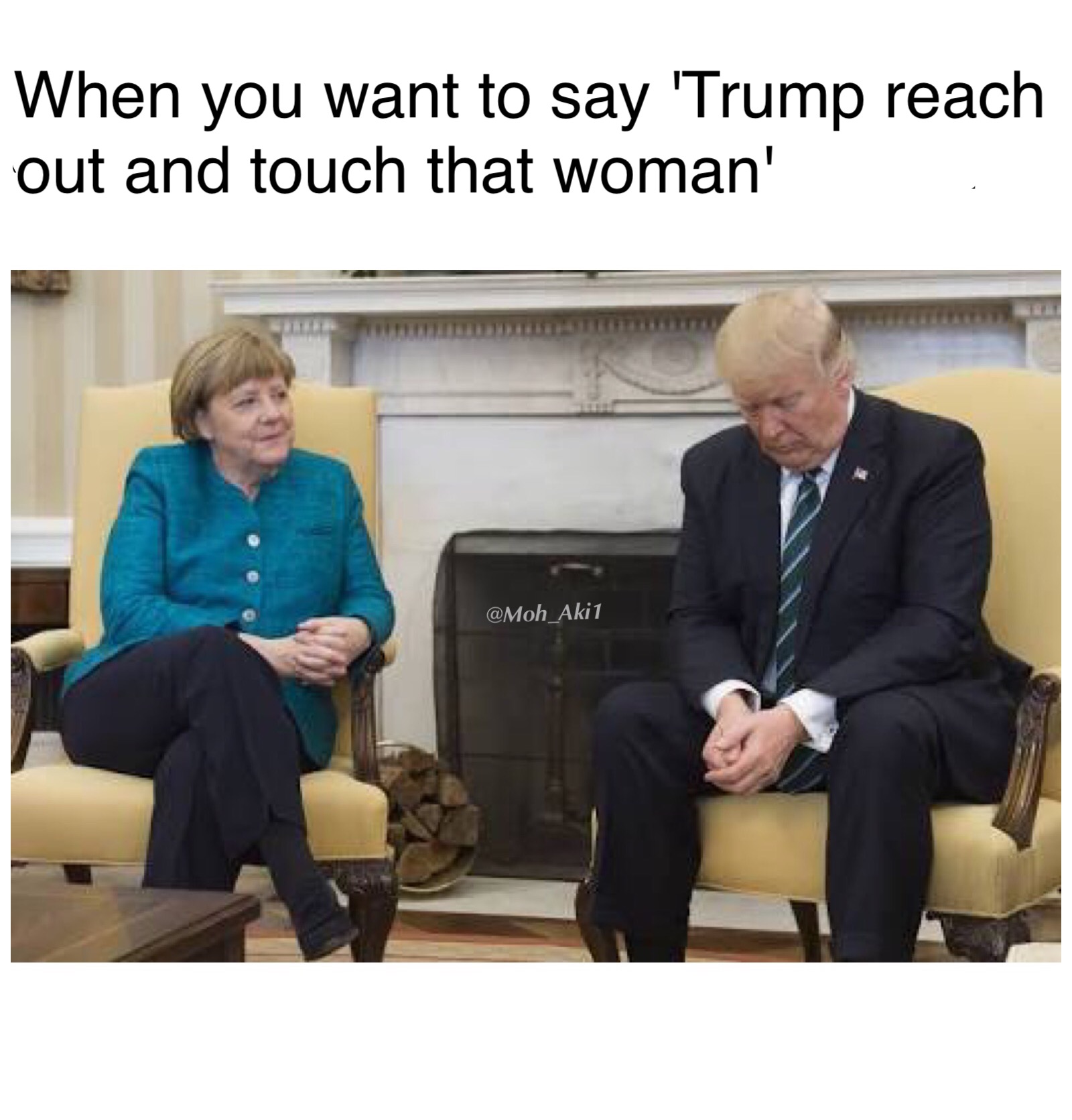 trump angela merkel handshake - When you want to say 'Trump reach out and touch that woman'