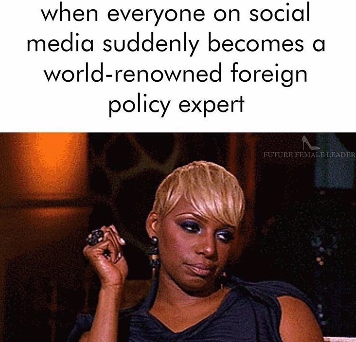 eye roll gif - when everyone on social media suddenly becomes a worldrenowned foreign policy expert Future Female Leader