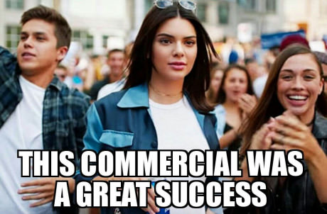 kendall jenner pepsi ad - This Commercial Was A Great Success