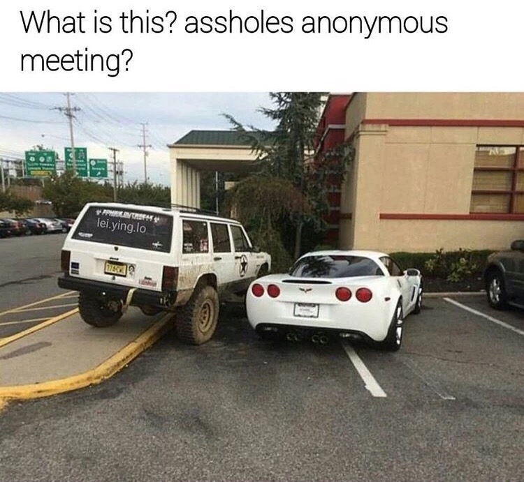 parking jeep - What is this? assholes anonymous meeting? lei.ying.lo 10