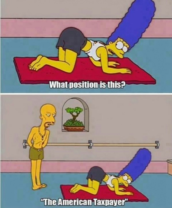 simpsons american taxpayer - What position is this? "The American Taxpayer"