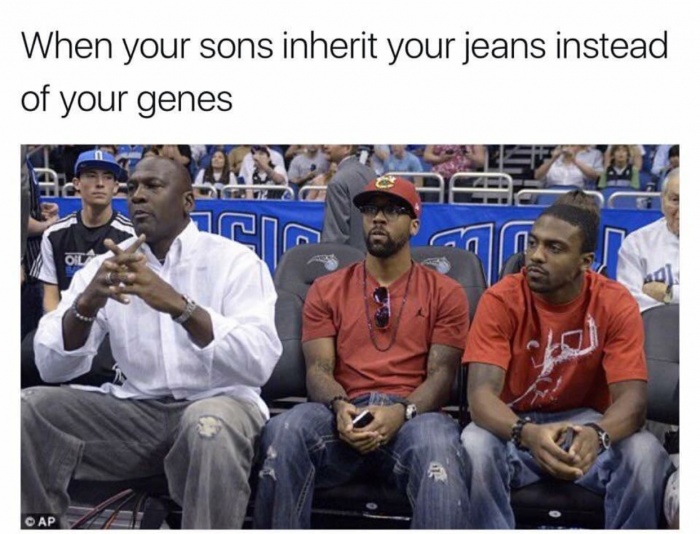 michael jordan with sons - When your sons inherit your jeans instead of your genes