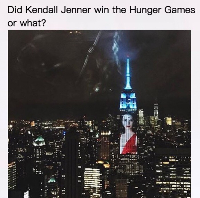 kendall jenner empire state building - Did Kendall Jenner win the Hunger Games or what?