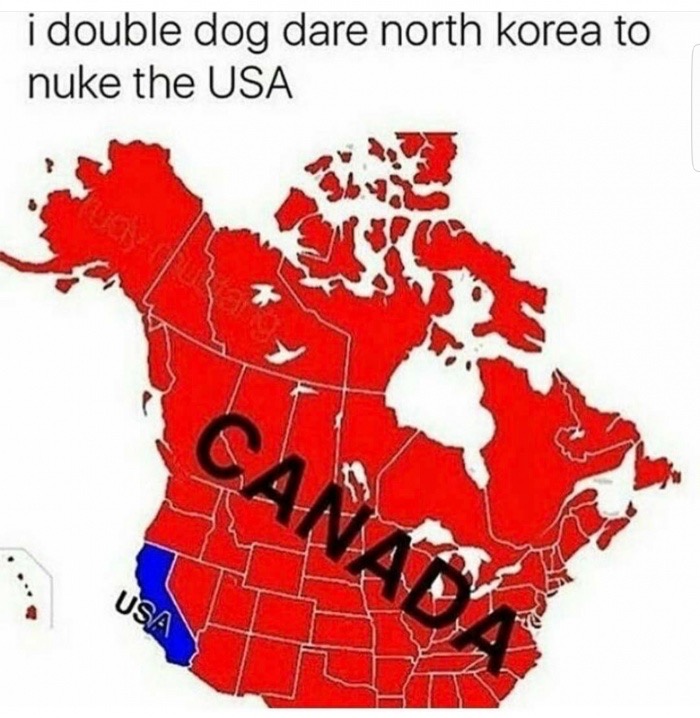 map of canada - i double dog dare north korea to nuke the Usa Usa