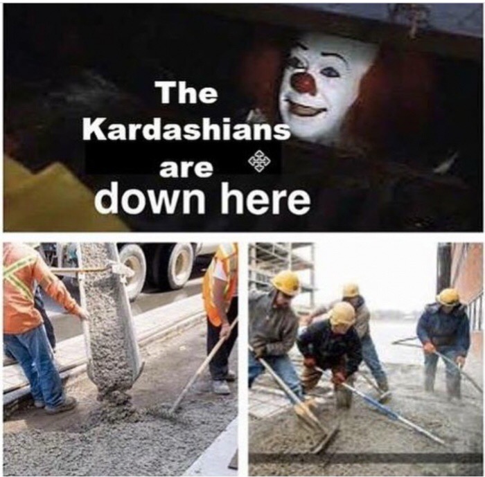 memes - clown meme - The Kardashians are en down here