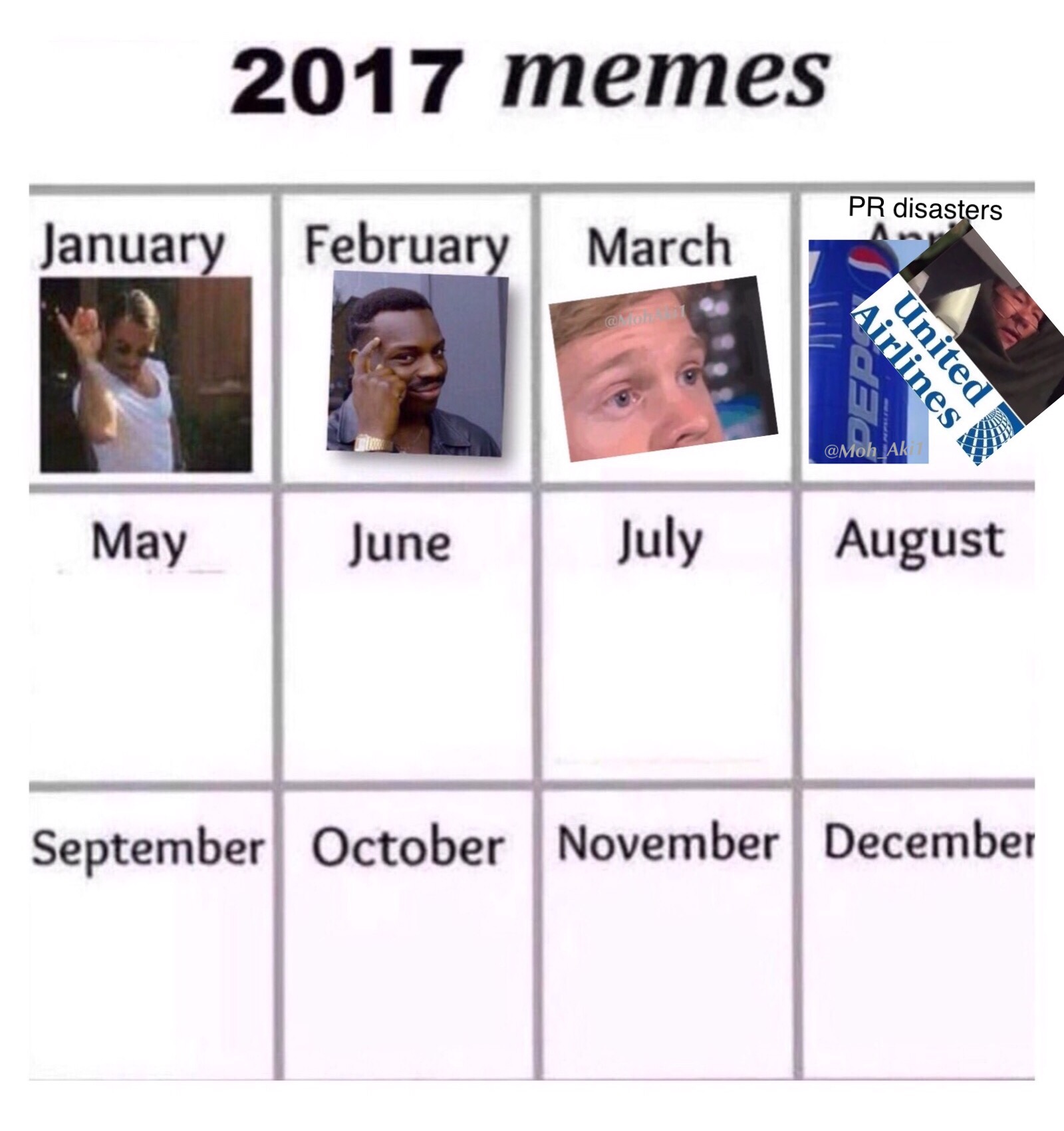 meme stream - memes of every month 2017 - 2017 memes Pr disasters January February March Airlines United May June July August September October November December