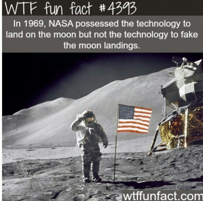 meme stream - moon landing poster - Wtf fun fact In 1969, Nasa possessed the technology to land on the moon but not the technology to fake the moon landings. wtffunfact.com