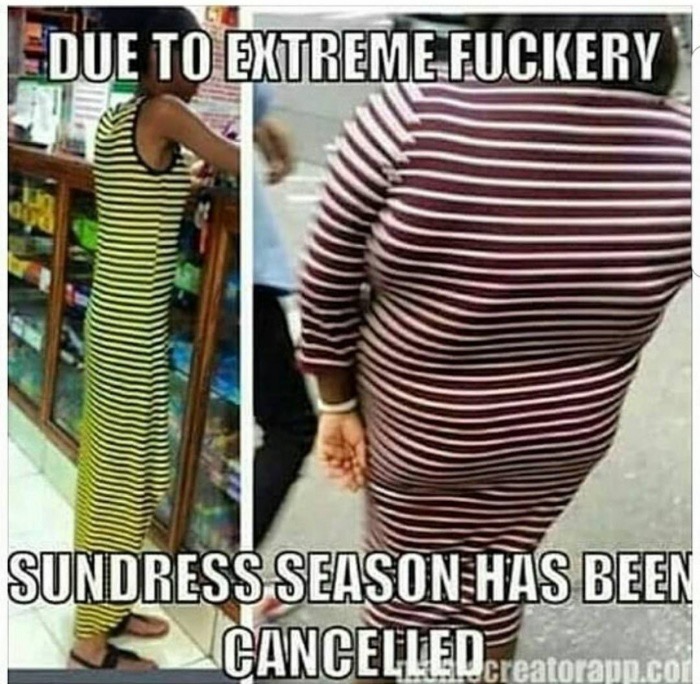 meme stream - Due To Extreme Fuckery Sundress Season Has Been Cancelled reatorapp.com