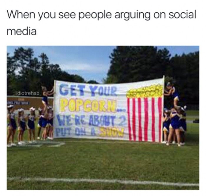memes - football run through signs - When you see people arguing on social media idiotrehab Get Your Rupcom Were About 2 Put Ol