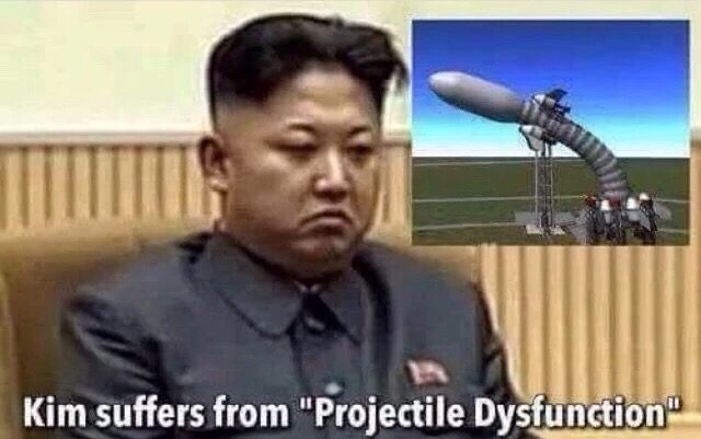 memes - kim jong un upset - Kim suffers from "Projectile Dysfunction