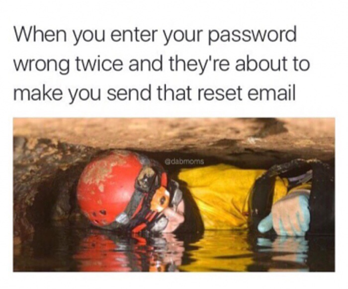 enter your password meme - When you enter your password wrong twice and they're about to make you send that reset email edabmoms