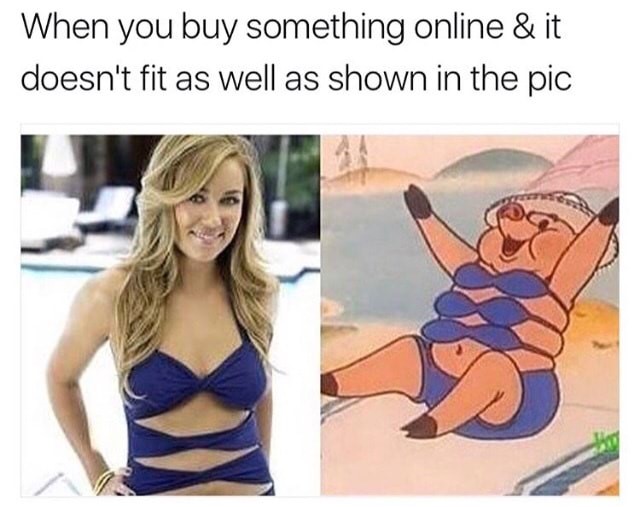 memes - lauren conrad - When you buy something online & it doesn't fit as well as shown in the pic